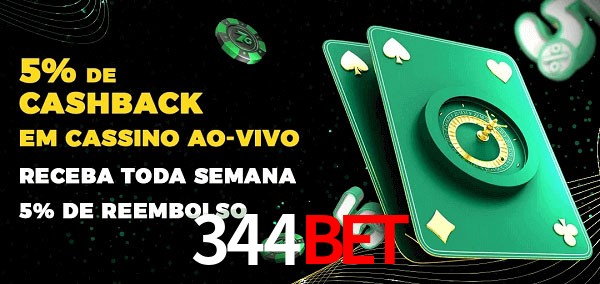 Promoções do cassino ao Vivo 344BET